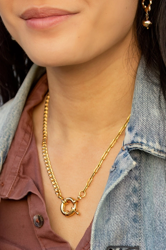 Peter + June 24K Gold Plated Portside Necklace