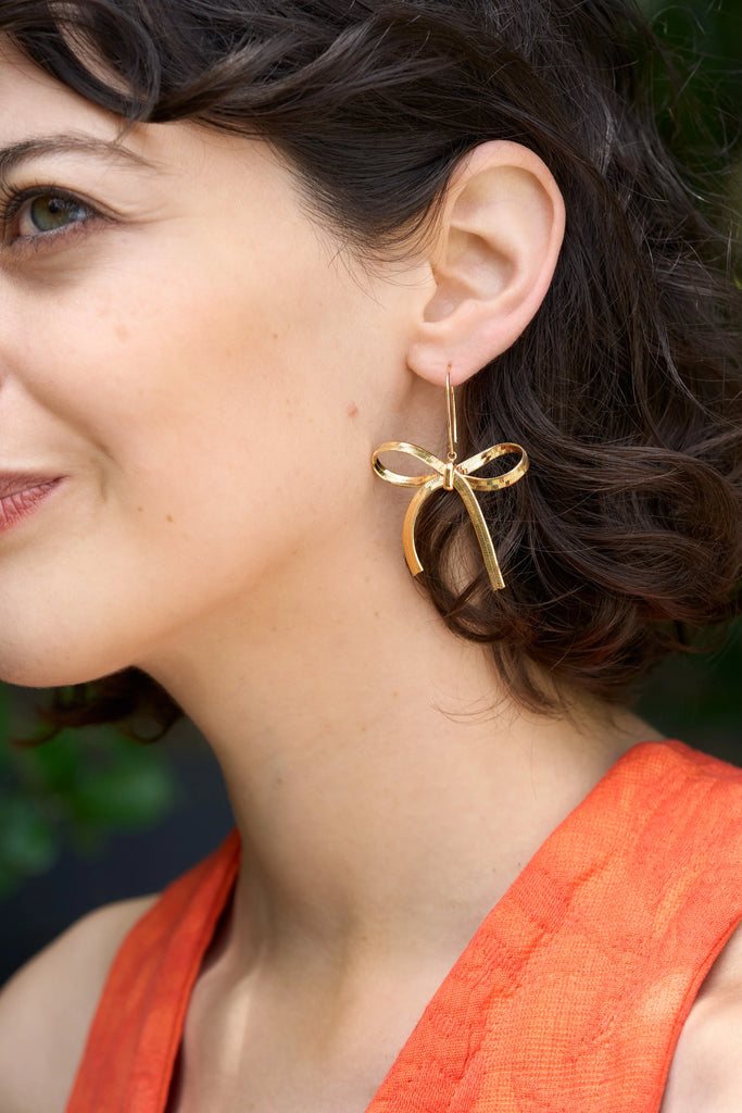 Peter + June Hot to Bow Dangle Earrings