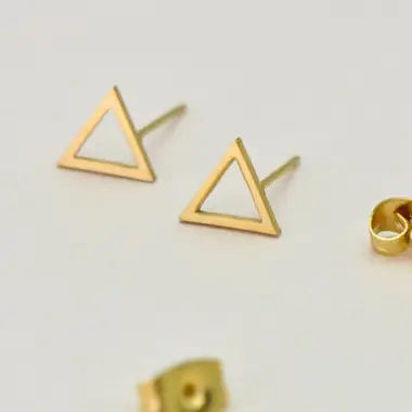 Peter + June Geo Triangle Stud Earrings