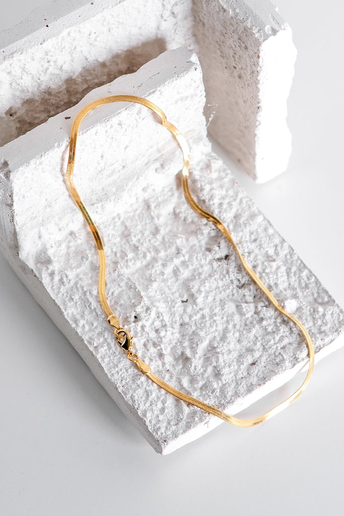 Peter + June Zoe Gold Plated Snake Chain Necklace