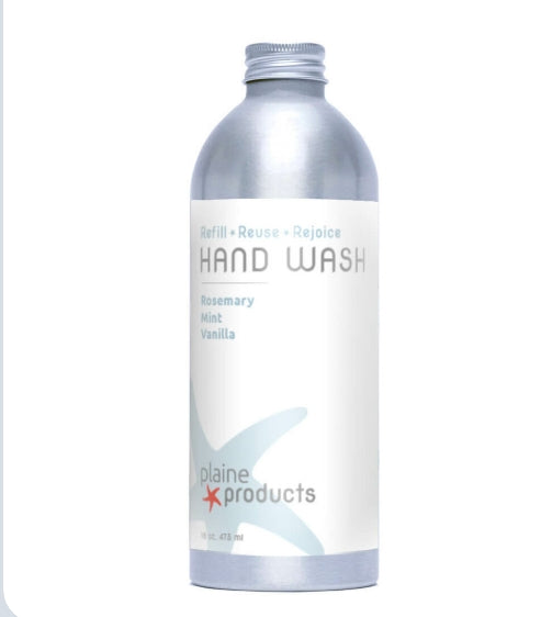 Plaine Products Plastic Free Liquid Hand Wash - Rosemary Mint Vanilla