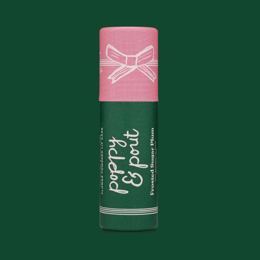 Poppy & Pout Natural, Cruelty-Free Eco Friendly Frosted Sugar Plum Lip Balm