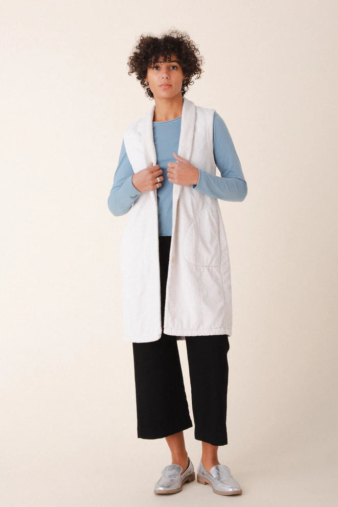 Prairie Underground Cotton Jersey Blend Fireside Vest in Oyster