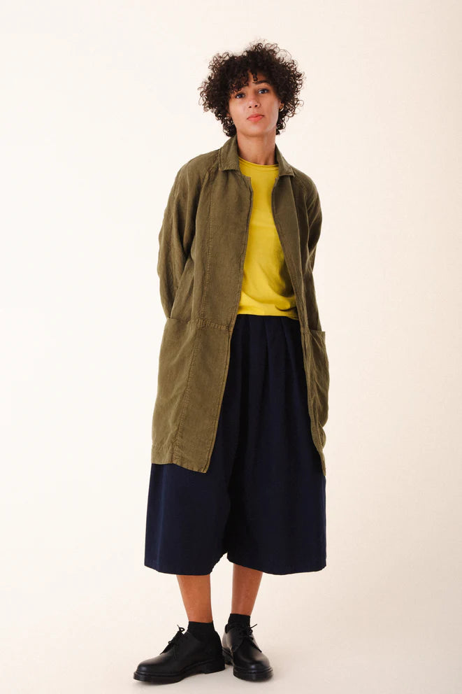 Prairie Underground Hemp/Silk Blend Habitual Coat in Herb