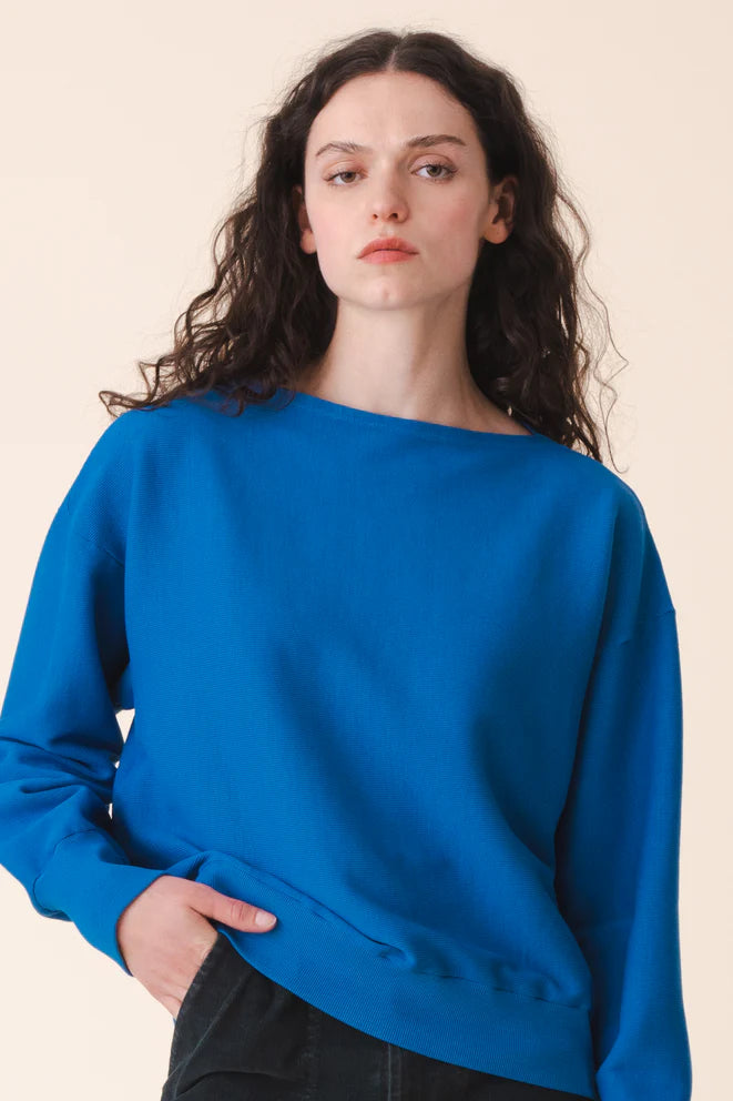 Prairie Underground Organic Cotton Sportif Sweater in French Blue