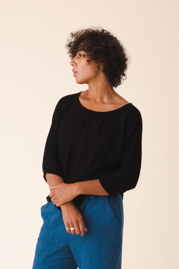 Prairie Underground 100% Organic Cotton Interlock Third Wave Top - Black