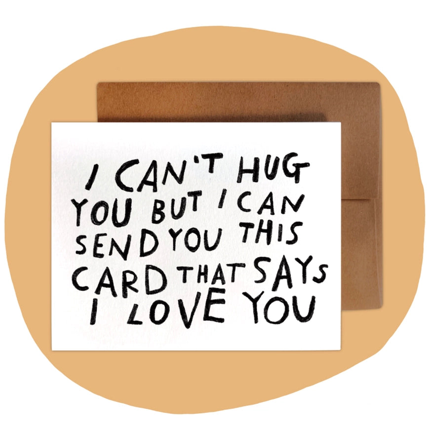 Rani Ban Co Can't Hug You Greeting Card