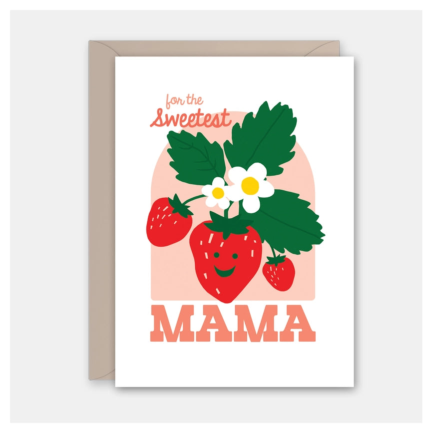 Rock Scissor Paper For The Sweetest Mama Strawberries Mother's Day Card