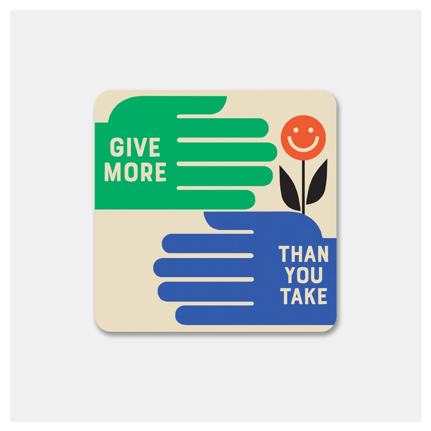 Rock Scissor Paper Give More Than You Take Hands Vinyl Sticker