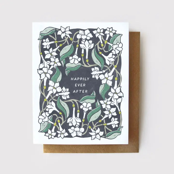 Root & Branch Paper Company Happily Ever After Wedding Anniversary Engagement Greeting Card