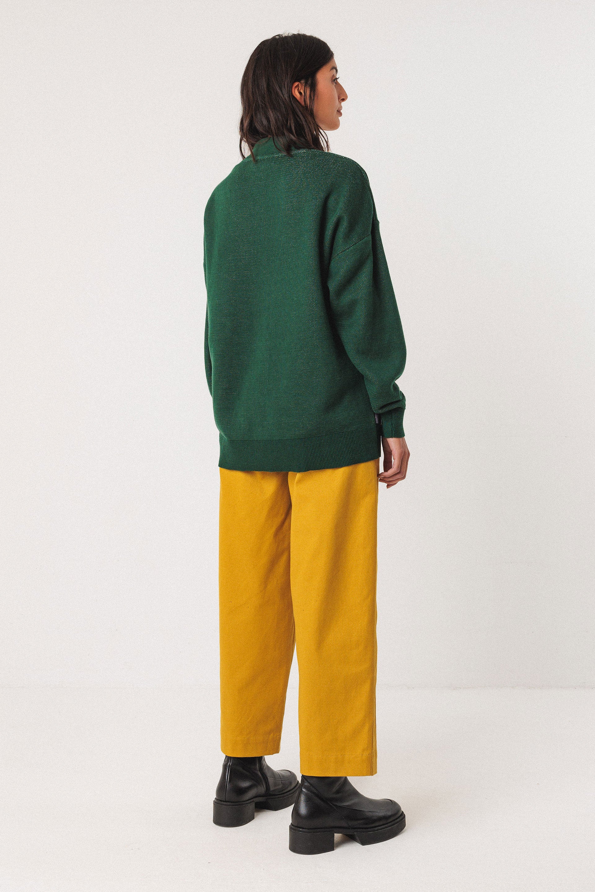 SKFK 100% Certified GOTS Organic Cotton Batirtze Sweater in Dark