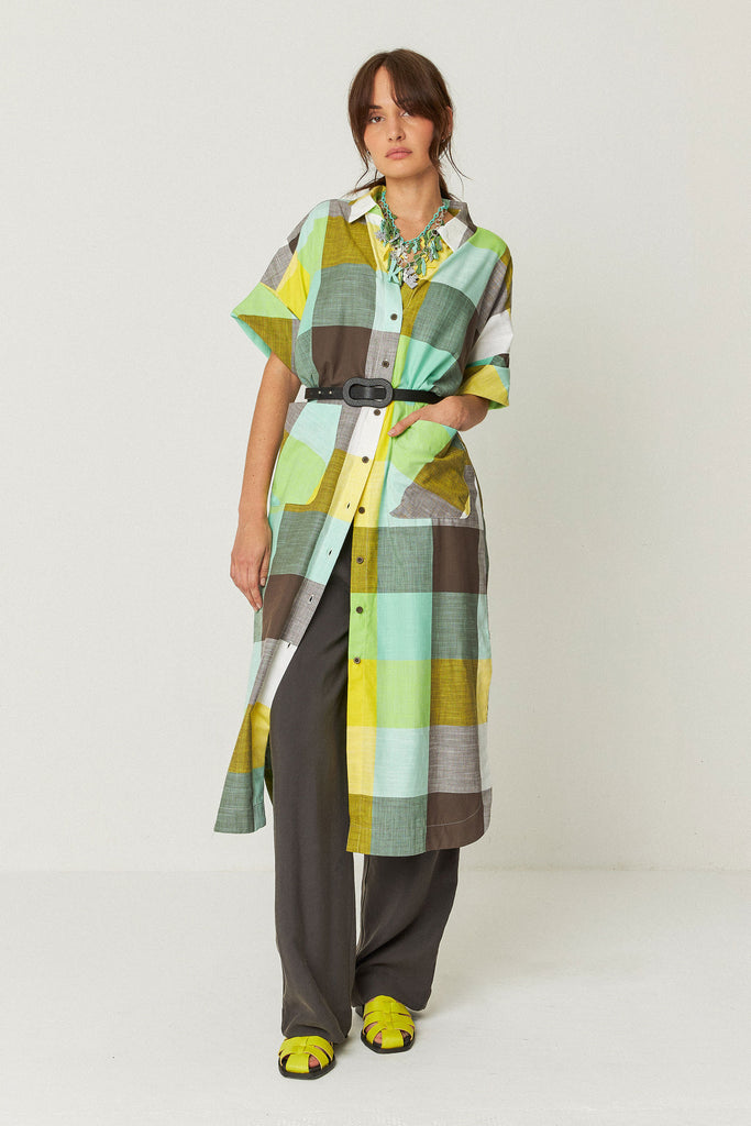 SKFK Clothing Maiza GOTS Organic Cotton Dress in Checks