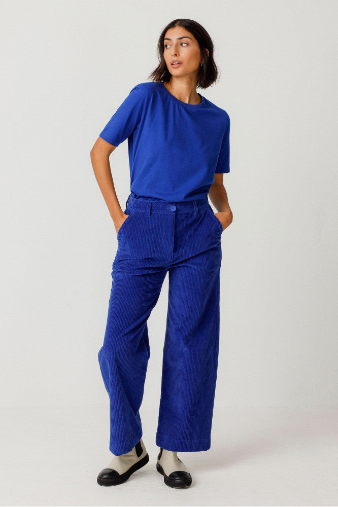 SKFK Straight-Leg Leartza Pant in Indigo Blue