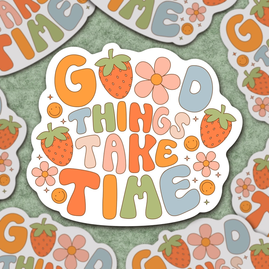 Sage and Virgo Sticker - Good Things Take Time