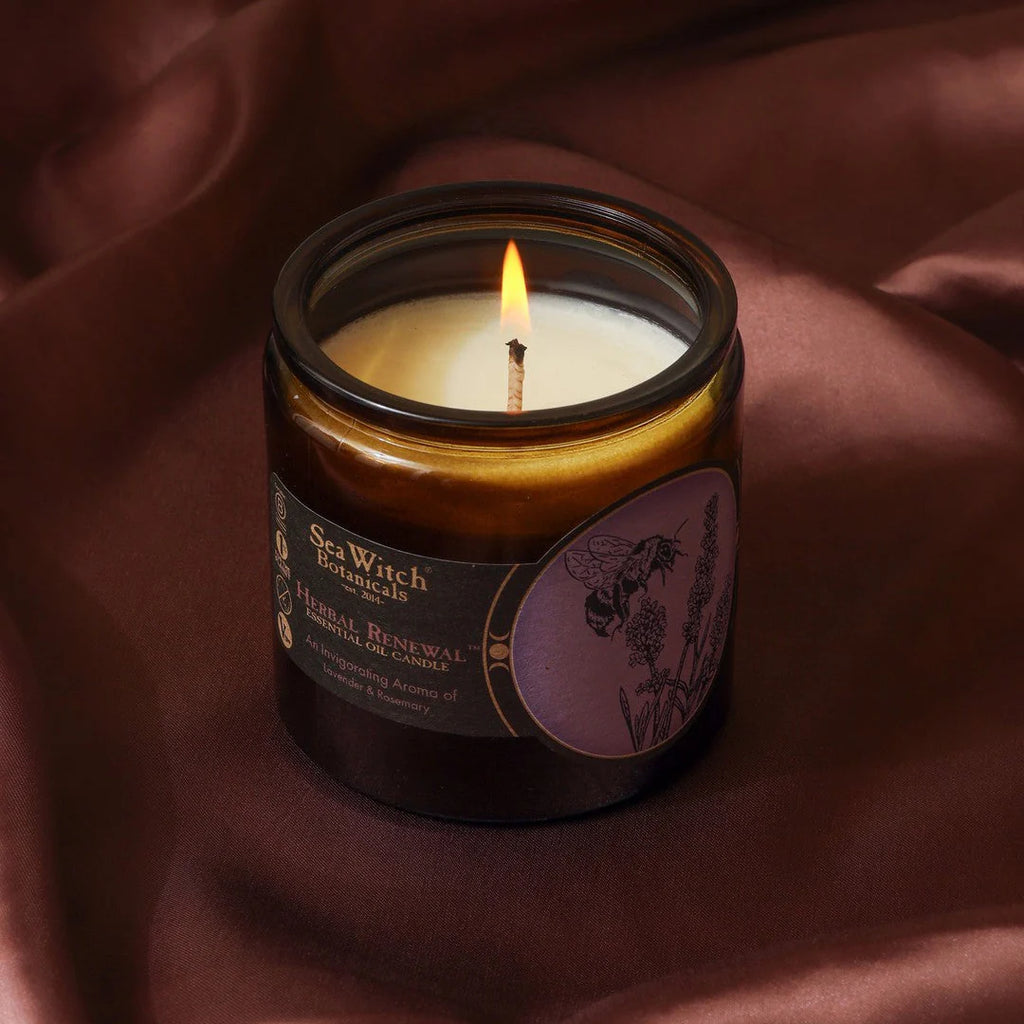 Sea Witch Botanicals Herbal Renewal Natural Soy Candle with Cotton Wick