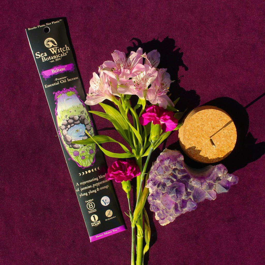 Sea Witch Botanicals Premium Natural Incense Sticks - Beltane™ with Frankincense, Jasmine, Lavender, Orange, Ylang Ylang, Peppermint
