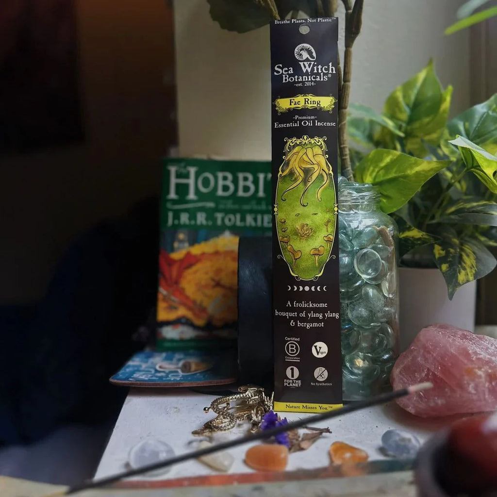 Sea Witch Botanicals Premium Natural Incense Sticks - Fae Ring™ with Bergamot, Orange, Patchouli, and Ylang Ylang