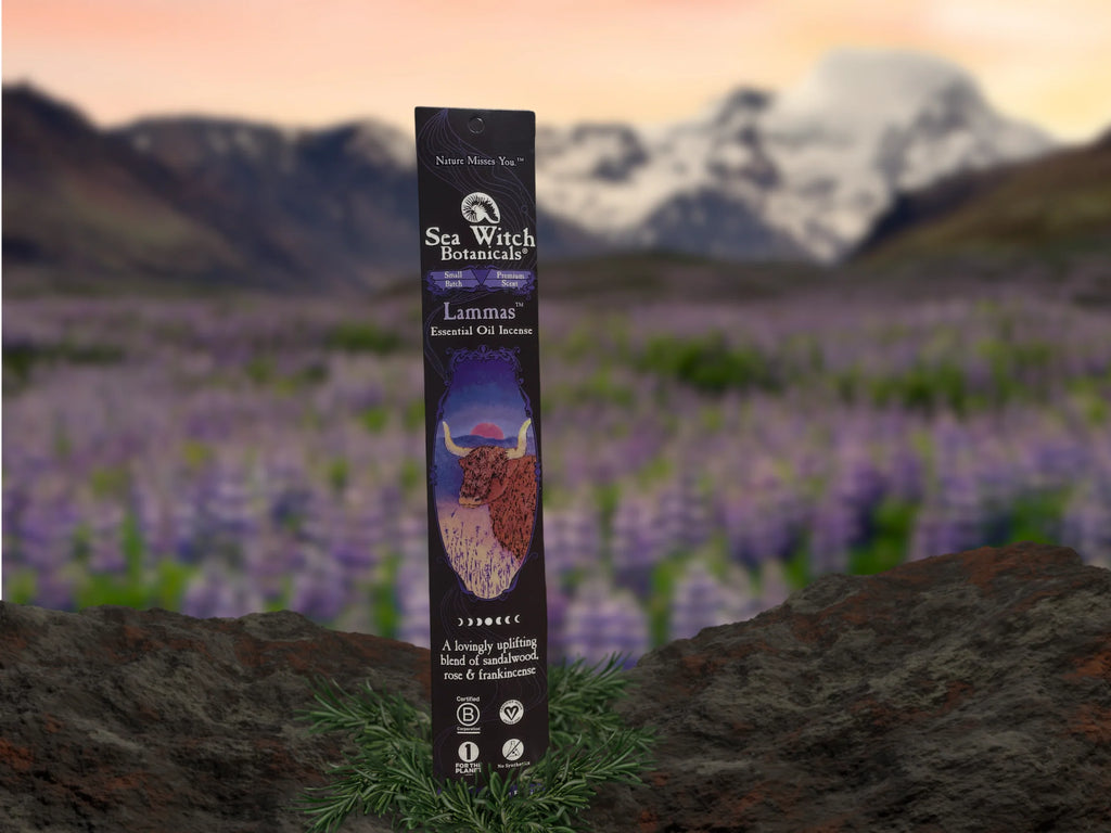 Sea Witch Botanicals Premium Natural Incense Sticks - Lammas™ with Sandalwood, Rose, and Frankincense