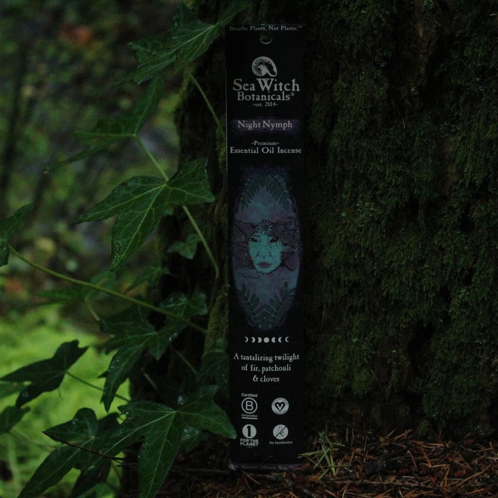 Sea Witch Botanicals Premium Natural Incense Sticks - Night Nymph with Fir, Patchouli, and Cloves