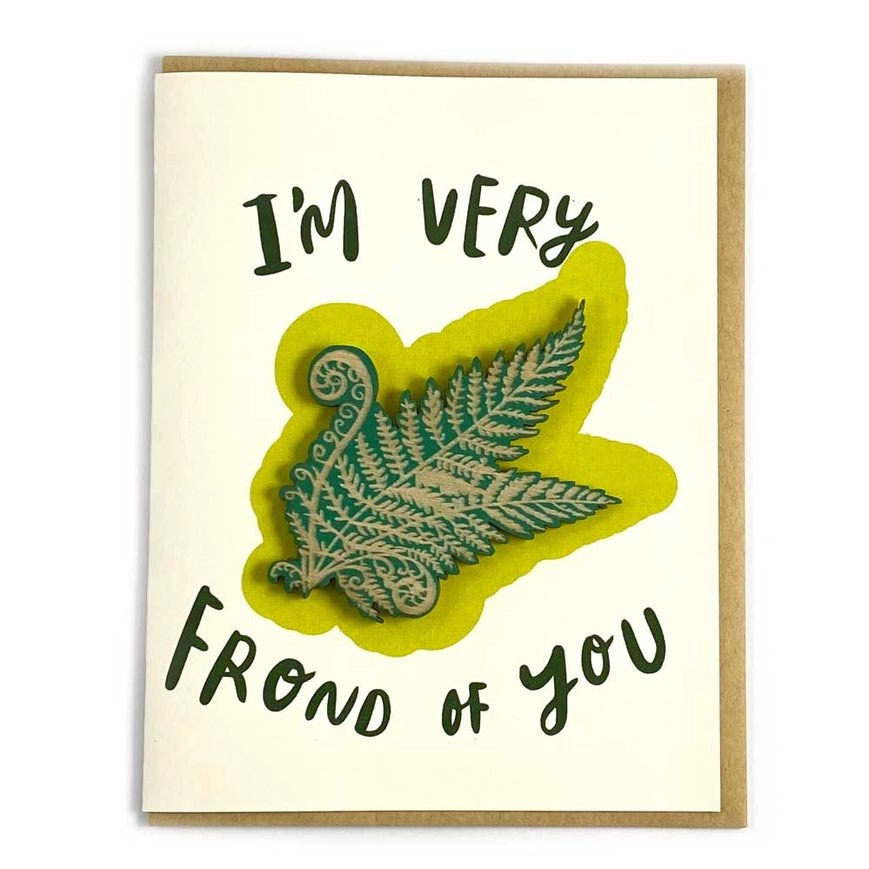 SnowMade Fern Magnet with Card - I'm Very Frond of You