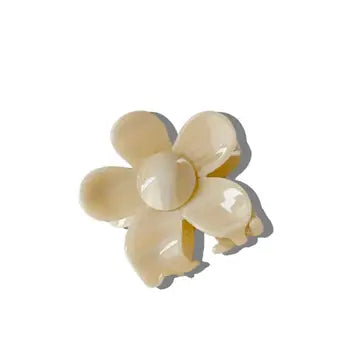 Solar Eclipse Eco-Friendly Hand-Painted Classic Beige Flower Hair Claw