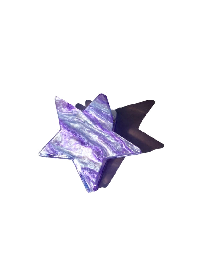 Solar Eclipse Eco-Friendly Handpainted Galaxy Big Star Hair Claw Clip