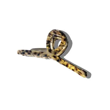 Solar Eclipse Eco-Friendly Handpainted Large Looped Taupe Hair Claw Clip