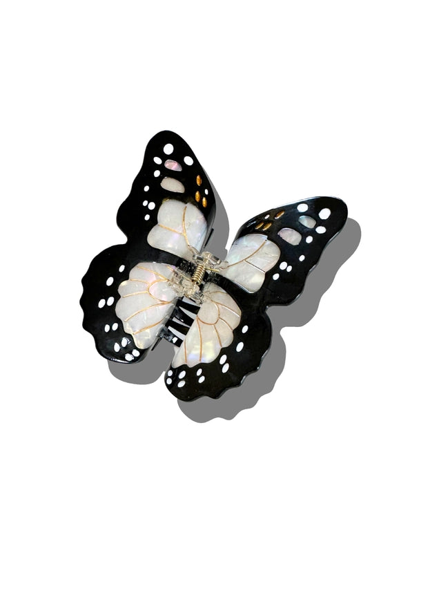 Solar Eclipse Eco-Friendly Handpainted Monarch Butterfly Acetate Claw Hair Clip