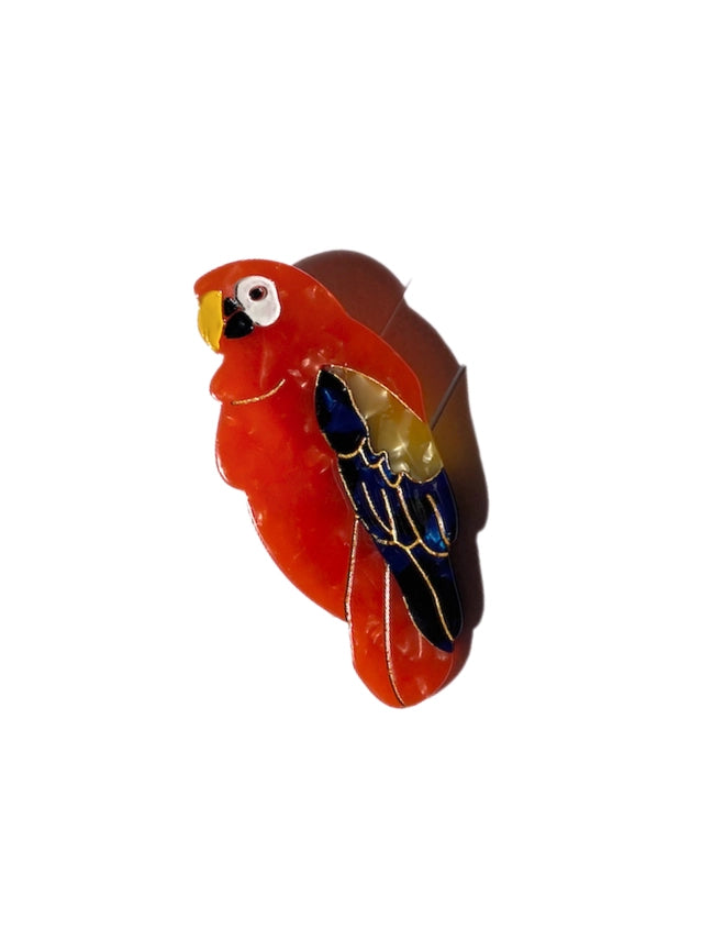 Solar Eclipse Eco-Friendly Handpainted Parrot Bird Barrette