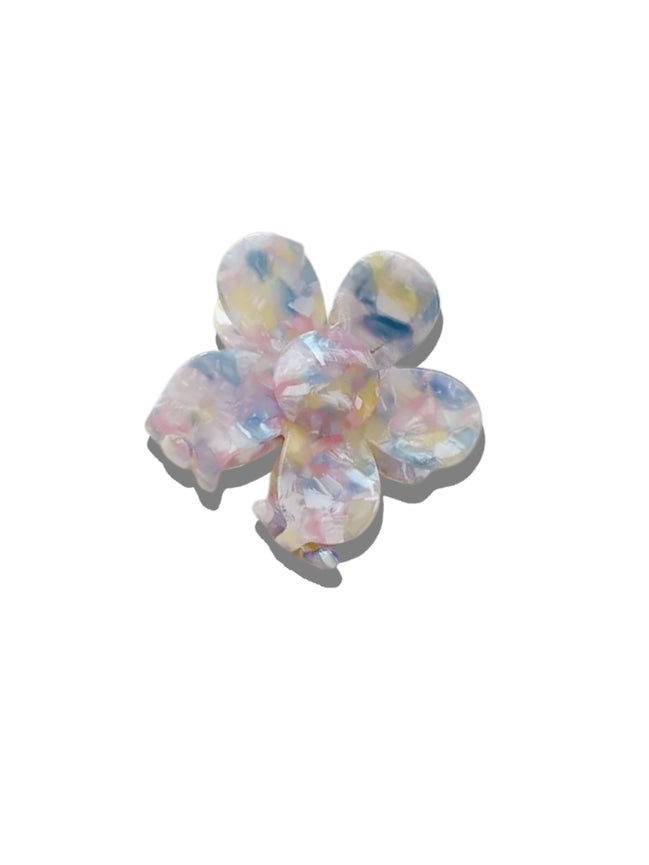 Solar Eclipse Eco-Friendly Hand-Painted Classic Lilac Marble Flower Hair Claw