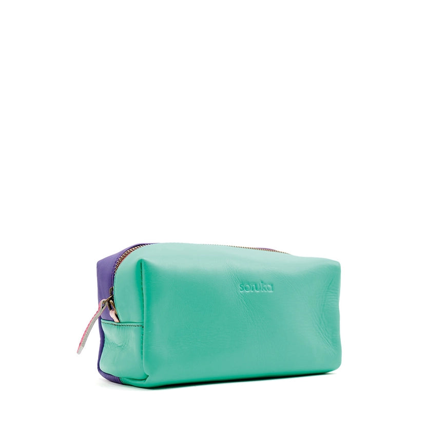 Soruka Noel Plain Upcycled Scrap Leather Toiletry Bag