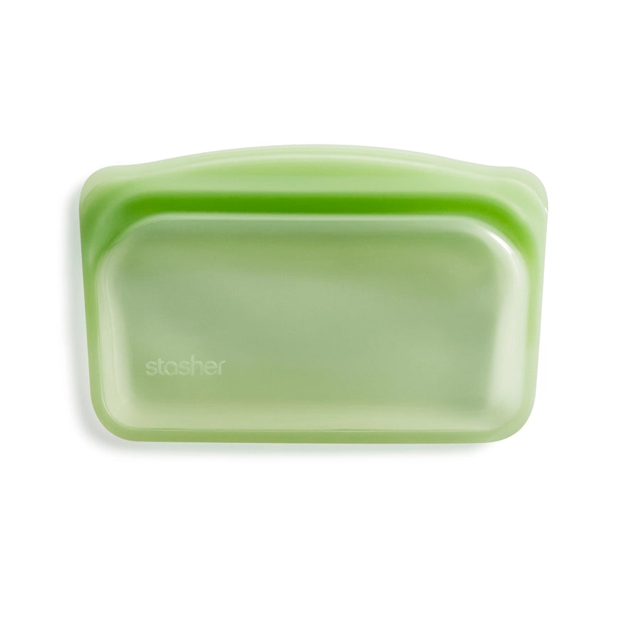Stasher Reusable Silicone Snack Size Container Bag - Rainbow Green