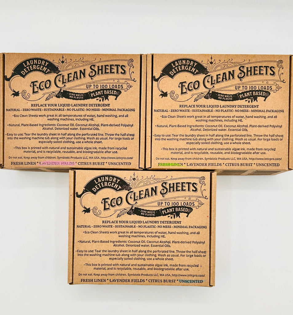 Symbiotic Products LLC Eco-Clean Concentrated Laundry Detergent Sheets