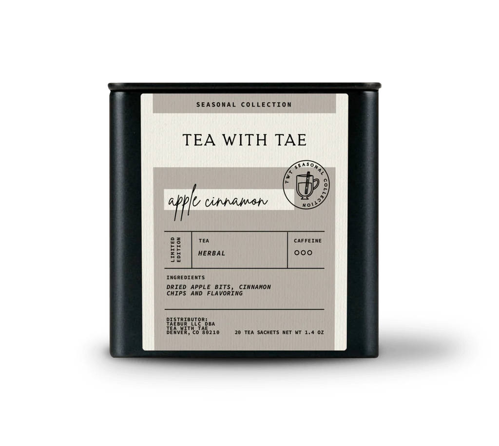 Tea with Tae Caffeine Free Apple Cinnamont Tea - Biodegradable Plastic-Free Tea Sachets