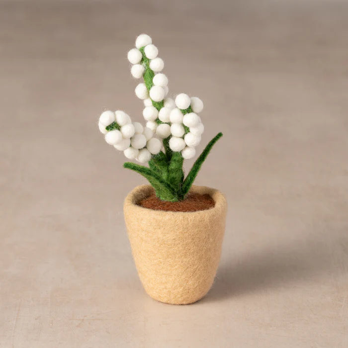 Ten Thousand Villages Hand felted Flower Pot - Baby's Breath