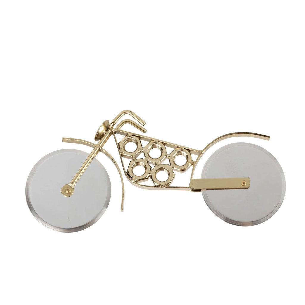 Ten Thousand Villages Stainless Steel Motorcycle Pizza Cutter