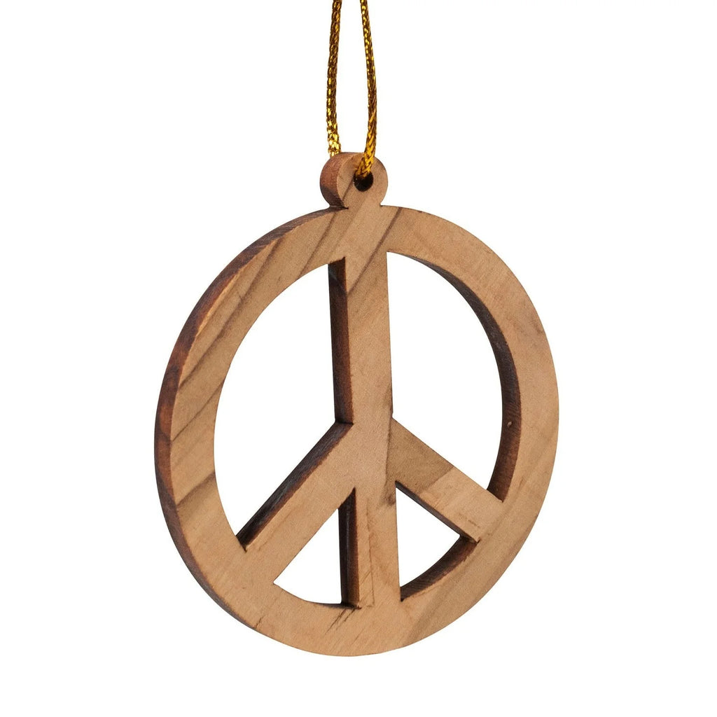 Ten Thousand Villages Wooden Peace Symbol Ornament