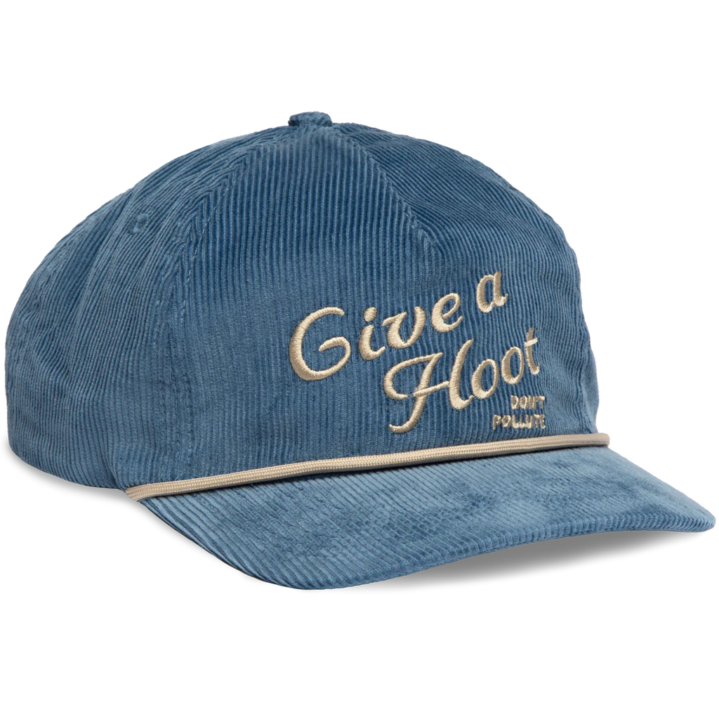 The Landmark Project Give A Hoot Don't Pollute 5-Panel Corduroy Hat - Frost