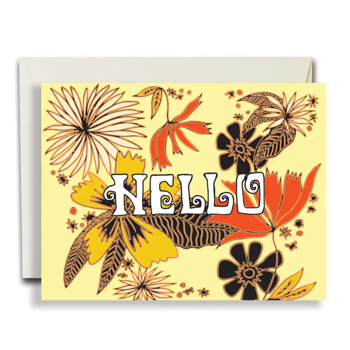The Rainbow Vision Greeting Card - Hello Floral