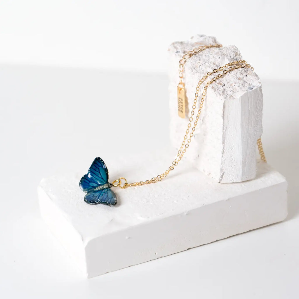 Tiny Flutter Porcelain Necklace - Peter + June 