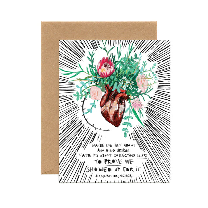Tiny & Snail Collecting Scars Thinking Of You Encouragement Card