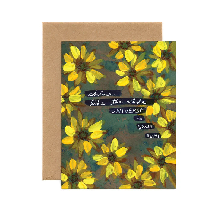 Tiny & Snail Sunflower Shine Thinking Of You Encouragement Card