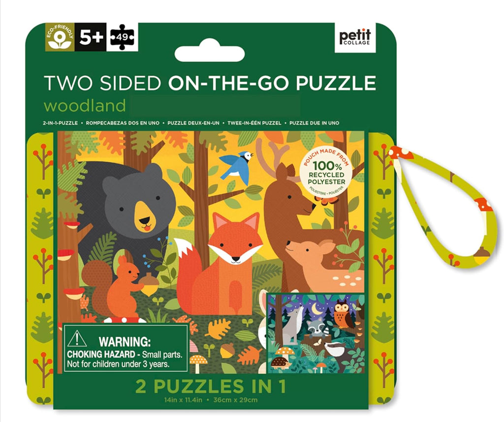 Two-Sided On-The-Go Woodland Puzzle