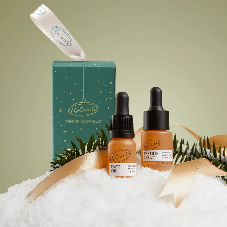 UpCircle Holiday Winter Glow Duo Facial Oil and Facial Peptide Serum