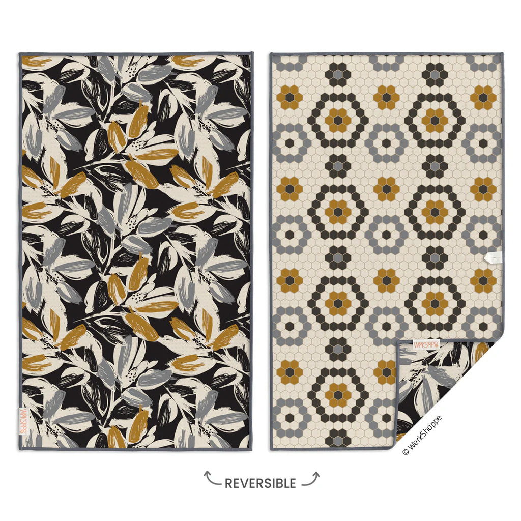 WerkShoppe Leaf Tiles Microfiber Kitchen Towel