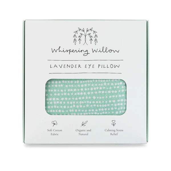 Whispering Willow Muscle Therapy Relaxation Lavender and Flax Seed Eye Pillow - Cool Mint
