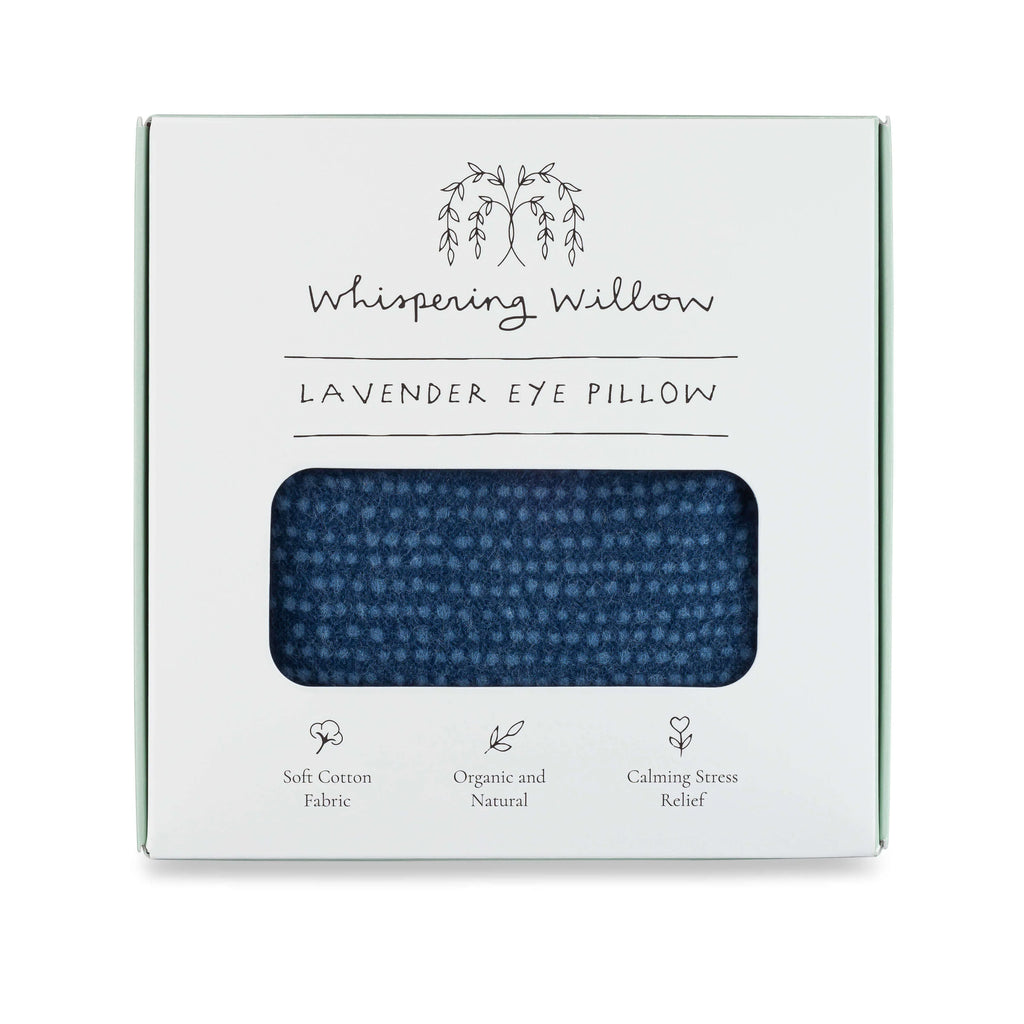 Whispering Willow Muscle Therapy Relaxation Lavender and Flax Seed Eye Pillow - Deep Blue