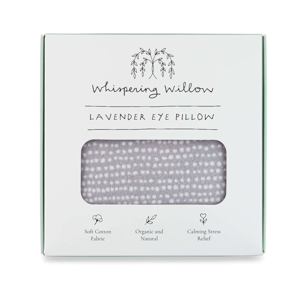 Whispering Willow Muscle Therapy Relaxation Lavender and Flax Seed Eye Pillow - Tranquil Gray