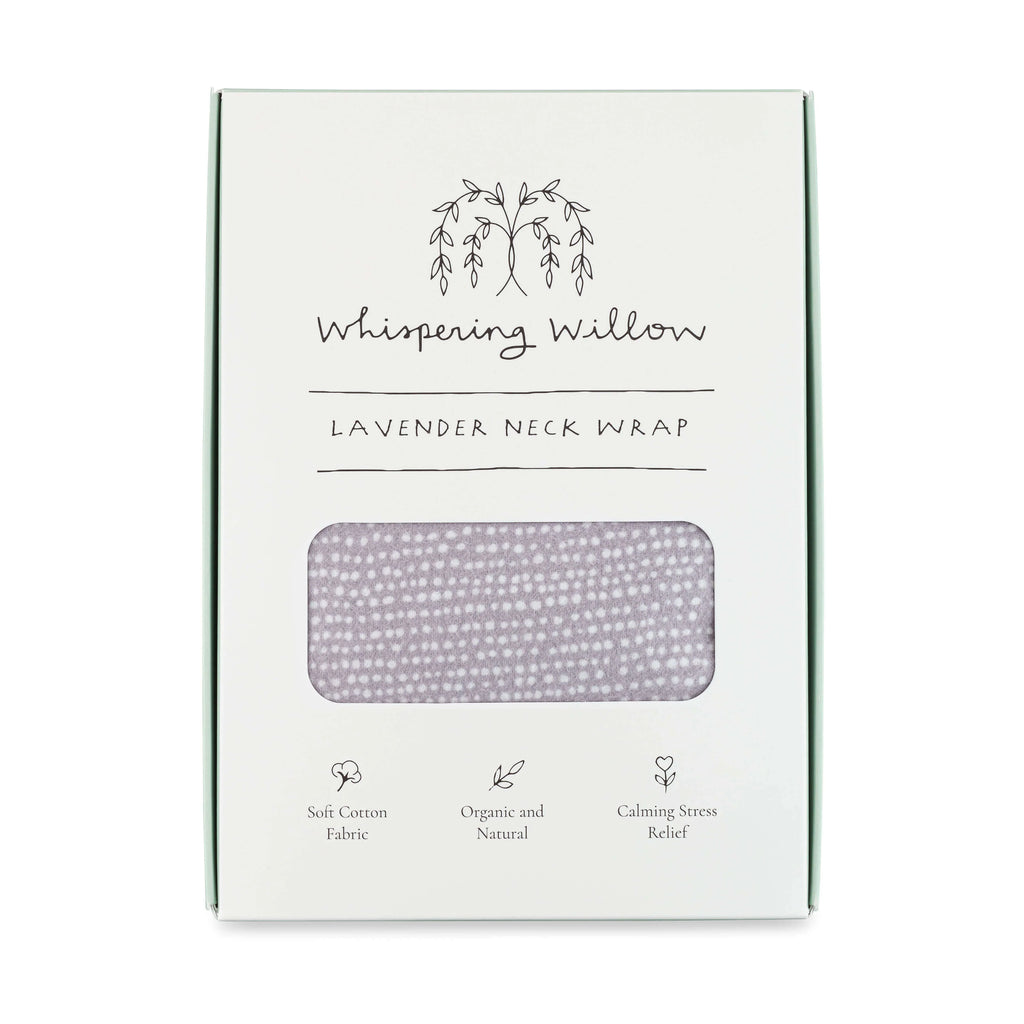 Whispering Willow Muscle Therapy Relaxation Lavender and Flax Seed Neck Wrap - Tranquil Gray