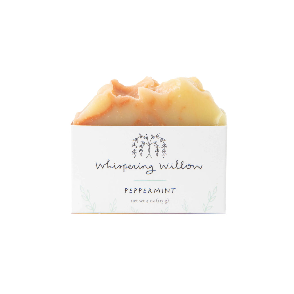 Whispering Willow Natural Aromatic Seasonal Peppermint Bar Soap